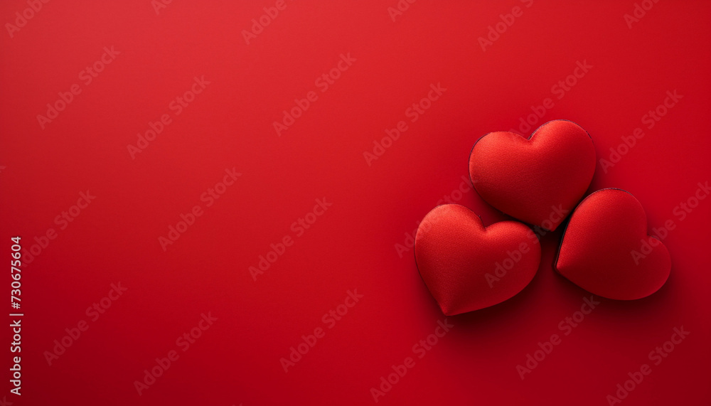 red heart on a red background