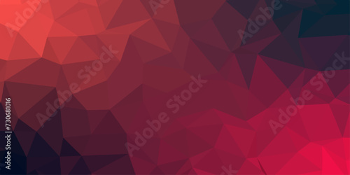 Dark Red Abstract Low Poly with triangle shapes Design. Modern dark red mosaic with textured overlap layer background. The background for the web site, the texture of triangulation photo