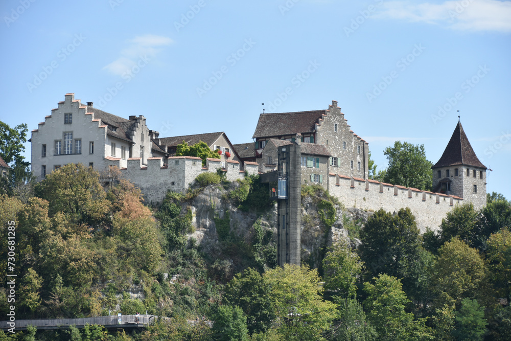 Laufen Castle (Schloss Laufen) at Rhine River Falls, Switzerland