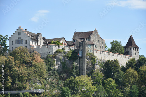 Laufen Castle (Schloss Laufen) at Rhine River Falls, Switzerland © Globepouncing