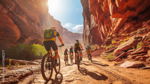 Radfahren in atemberaubender Canyonlandschaft
