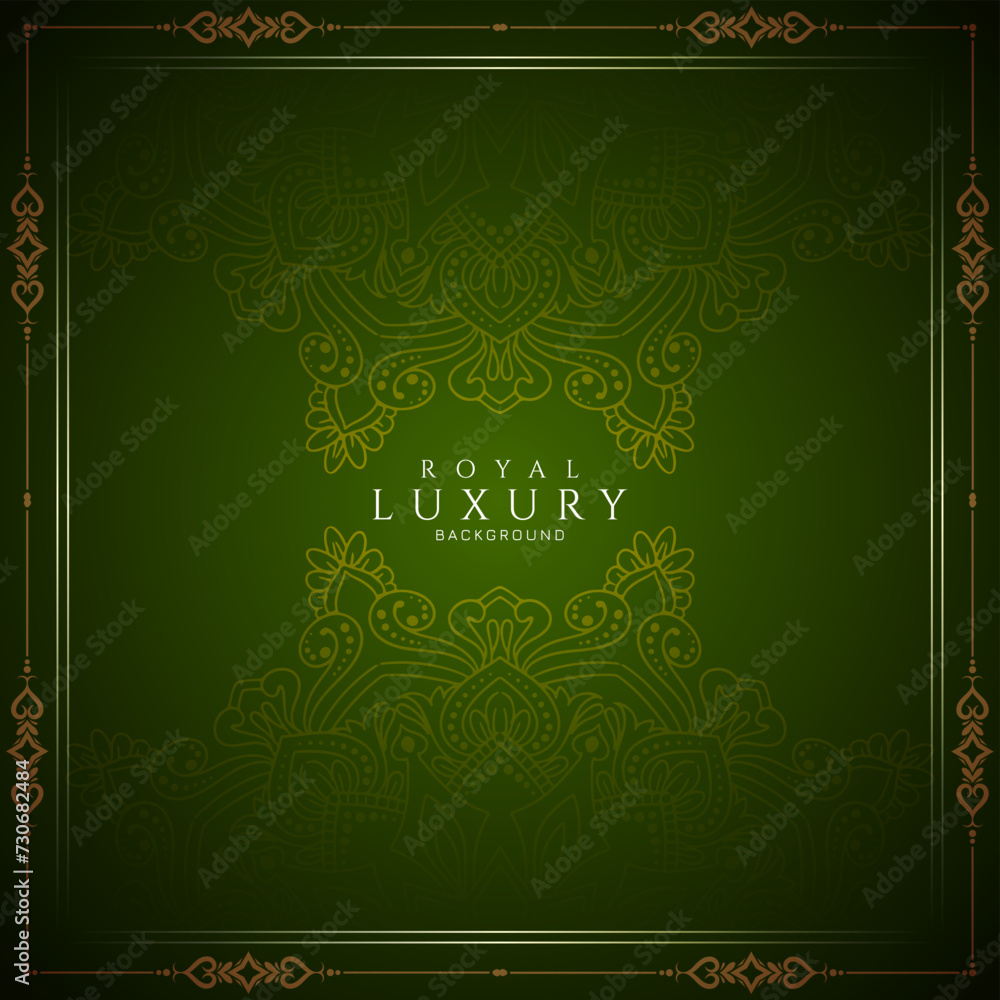 Naklejka premium Elegant ethnic floral frame decorative background