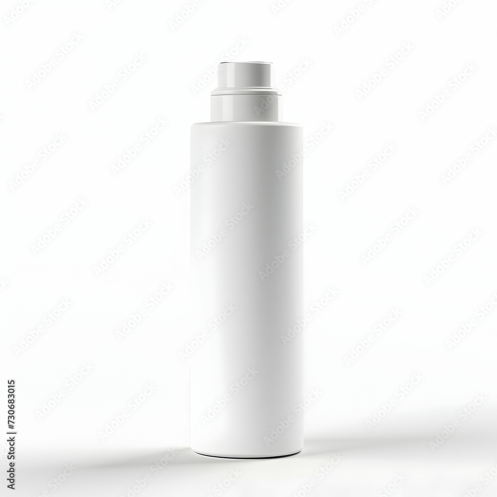 Plain white cosmetic container mockup with no logo, isolated on white background. Ideal for product presentation and branding. Plain white cosmetic container mockup with no logo, isolated on white background. Ideal for product presentation and branding.