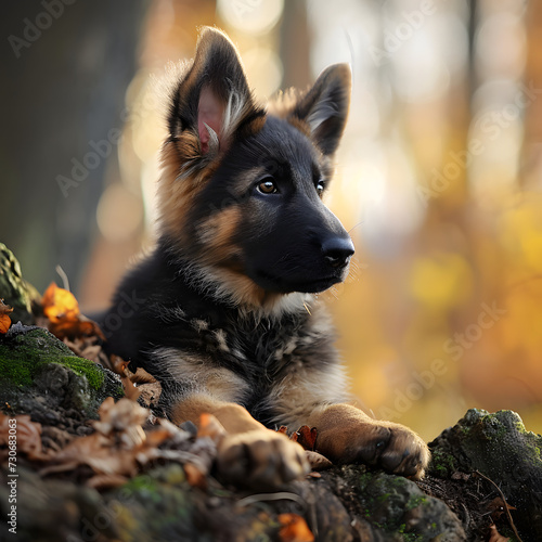 Portrait of a German Shepard puppy