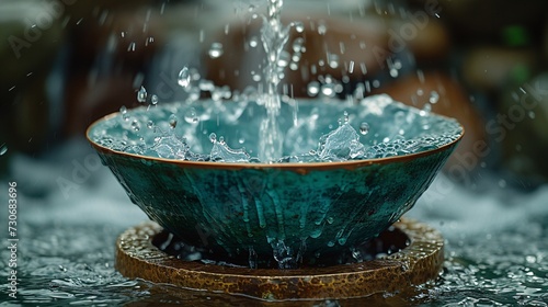 Raindrops on a Fountain: A Refreshing Splash for Your Monthly Photo Shoot Generative AI