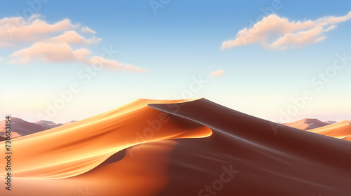 Desert background  desert landscape photography with golden sand dunes