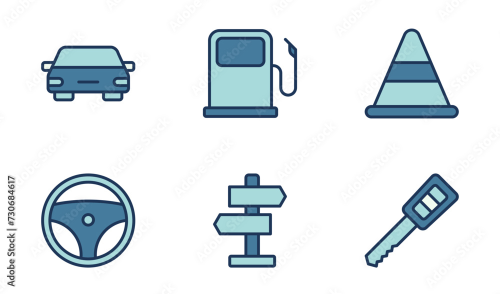 Car icon symbol vector template collection Car icon symbol vector template collection