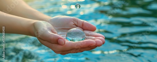 hands holding a stone