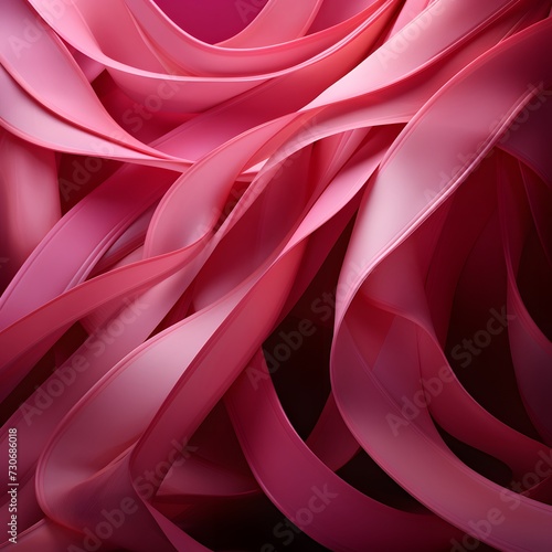 intricate interweaving of pink ribbons,