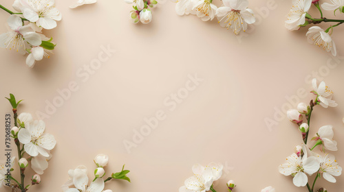 Sanfte Blüten auf hellem Hintergrund photo