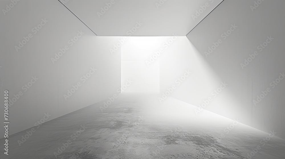 Fototapeta premium Ästhetik und Einfachheit in einem monochromen Raum