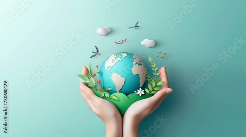 World environment day, Earth day. The global impact of individual actions to protect our planet. Environmental consciousness and inspire to contribute towards a sustainable and eco friendly future