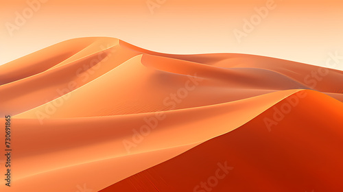 Desert landscape  sand dunes with wavy pattern