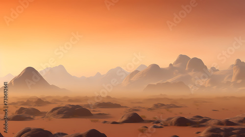 Desert landscape  sand dunes with wavy pattern