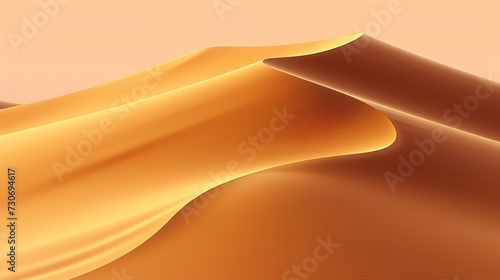 Desert landscape  sand dunes with wavy pattern