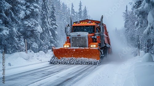 Plowing Through the Snow: A Truck's Journey in December Generative AI