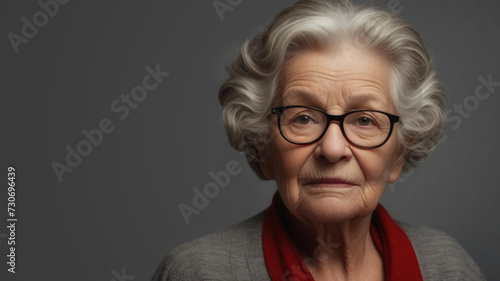 Portrait of senior woman in glasses  © Tatiana Sidorova