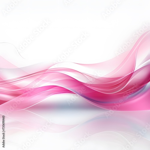 pink ribbons forming a gentle wave across the background
