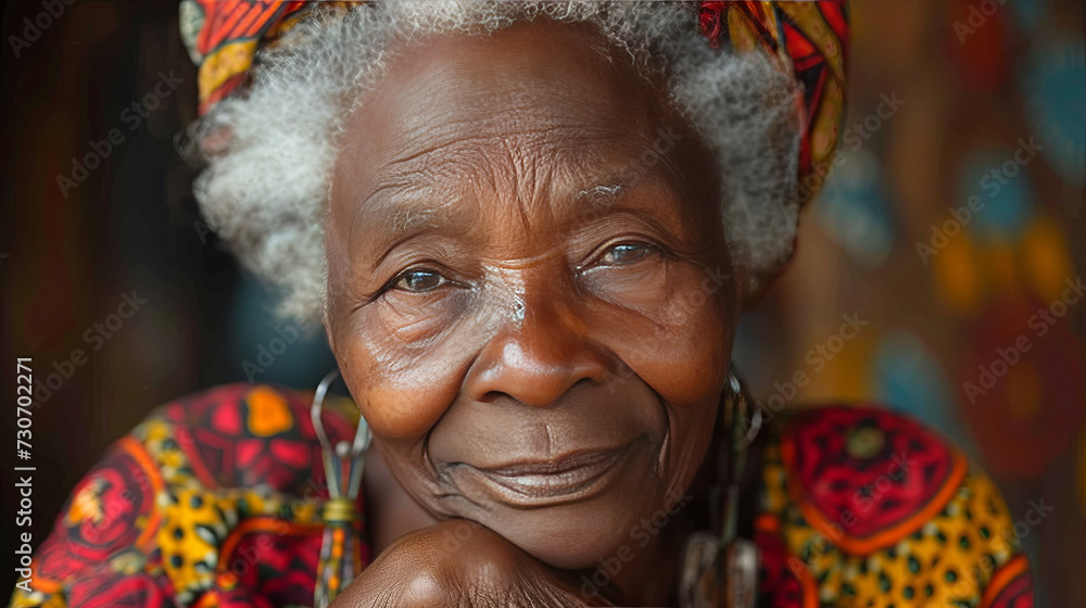 portrait of an african senior woman