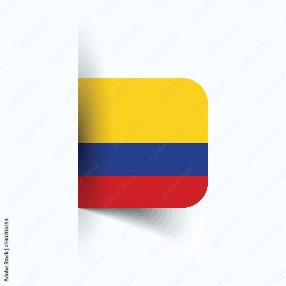 Fototapeta premium Colombia national flag, Colombia National Day, EPS10. Colombia flag vector icon