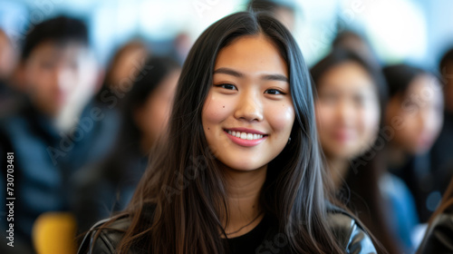 Young asian woman student portrait