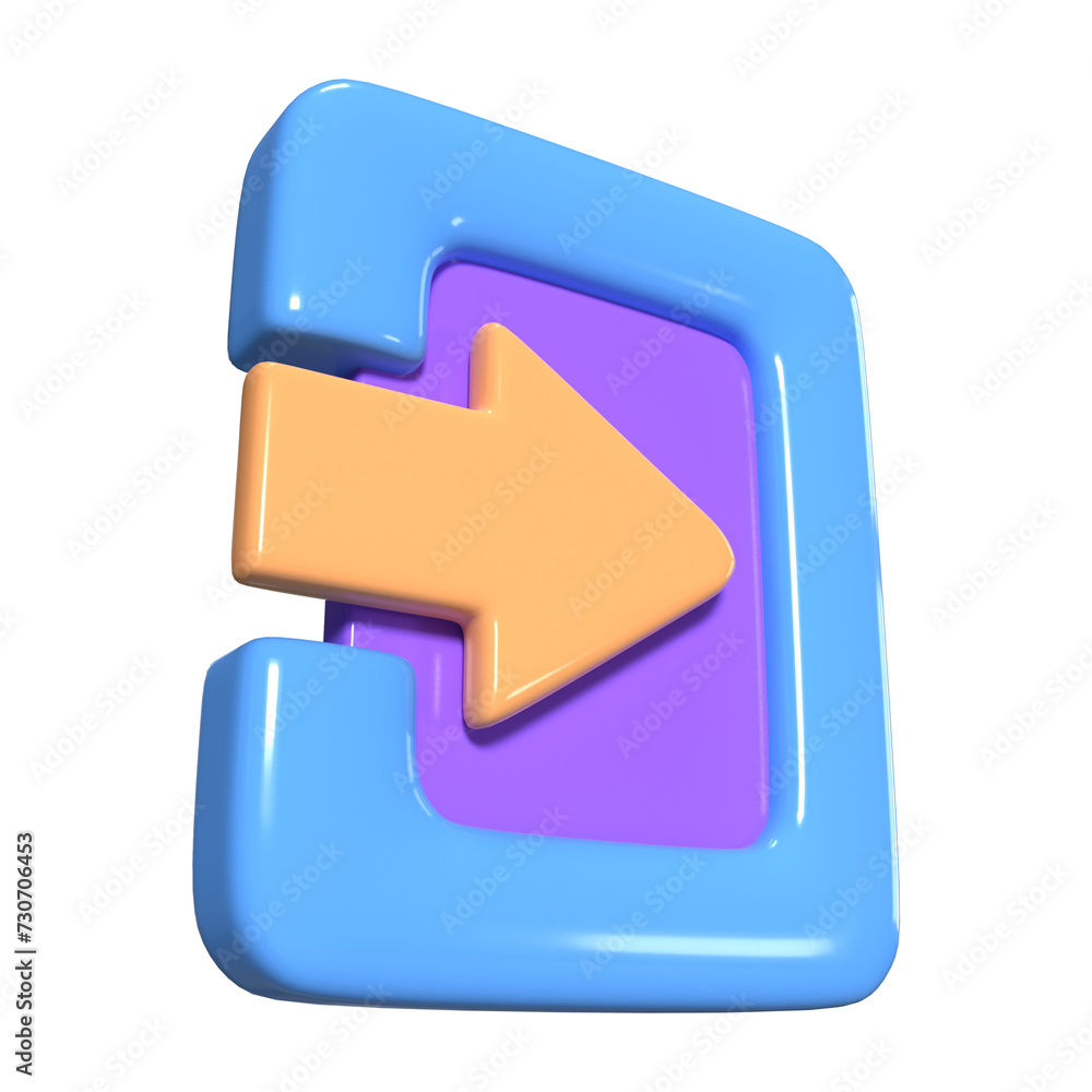 Login 3D Illustration Icon Login 3D Illustration Icon
