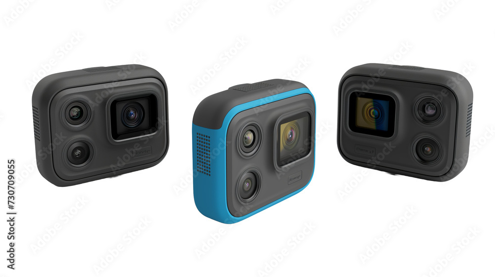 Fototapeta premium cameras isolated on white background