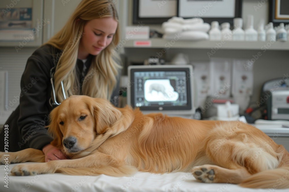 Soothing Vet Visit for a Golden Retriever Soothing Vet Visit for a Golden Retriever