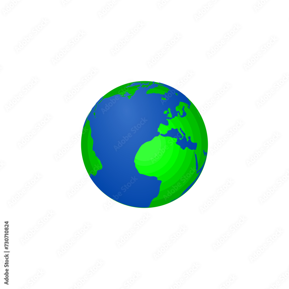 Earth icon isolated on transparent background