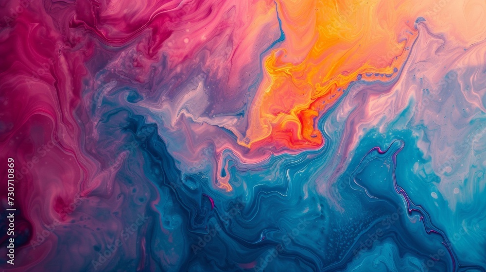 Vibrant Elegance: Abstract Swirls of Color in Fluid Art