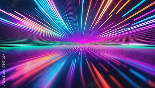 Glowing neon light background. stage. virtual reality. Abstract background. cyberspace. futuristic wallpaper