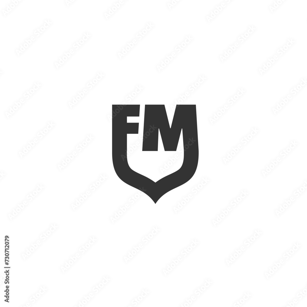 Monogram FM logo vector