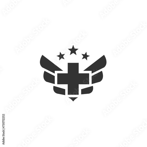 medical wing military icon logo