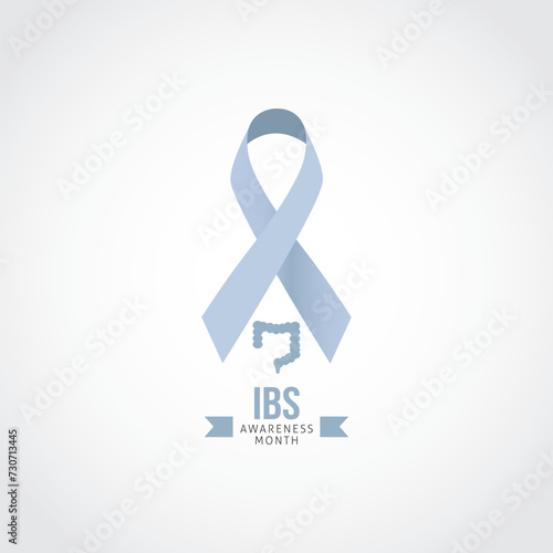 Irritable Bowel Syndrome Awareness Month Vector Illustration. There is no cure for IBS, but there are treatments that can help manage symptoms and improve quality of life. flat style design