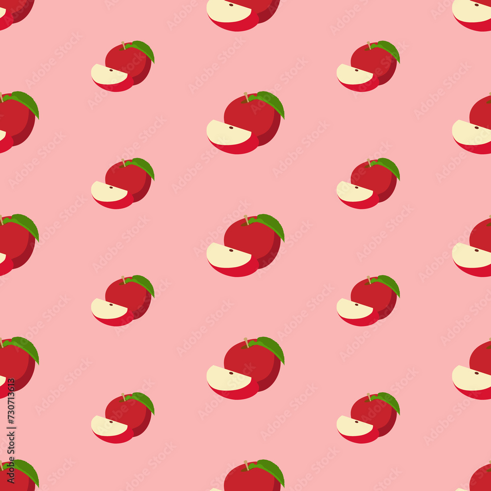 vector flat design fruit and floral pattern illustration vector flat design fruit and floral pattern illustration