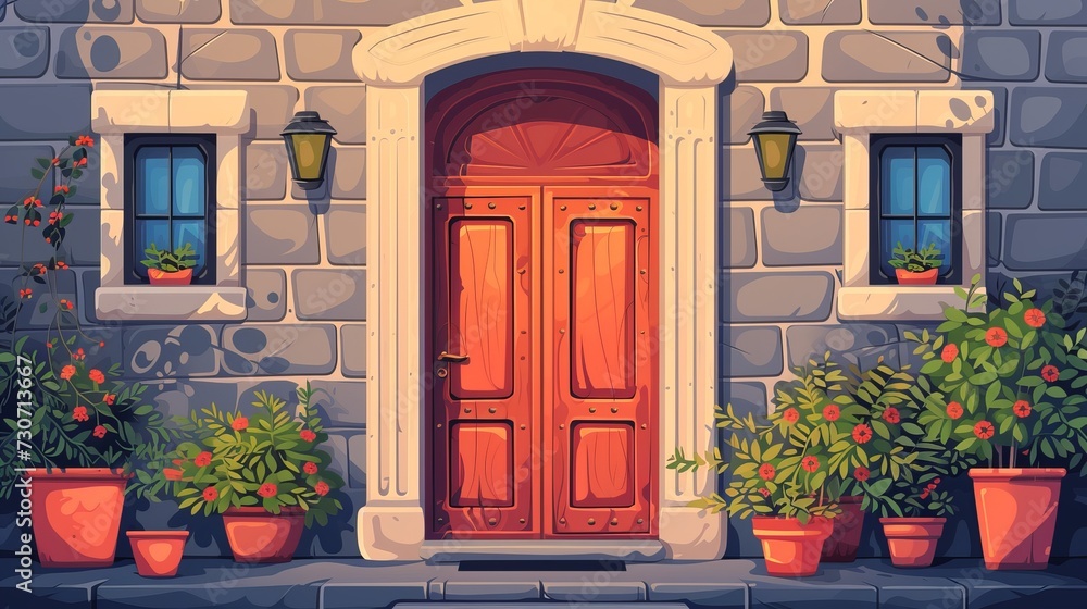 Door. Vector illustration