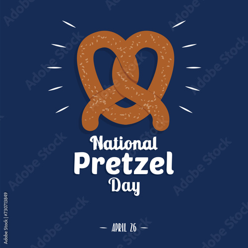 National Pretzel Day Vector Illustration. Suitable for Greeting Card, Poster and Banner. From soft pretzels to hard pretzels, explore the variety of styles and flavors available.