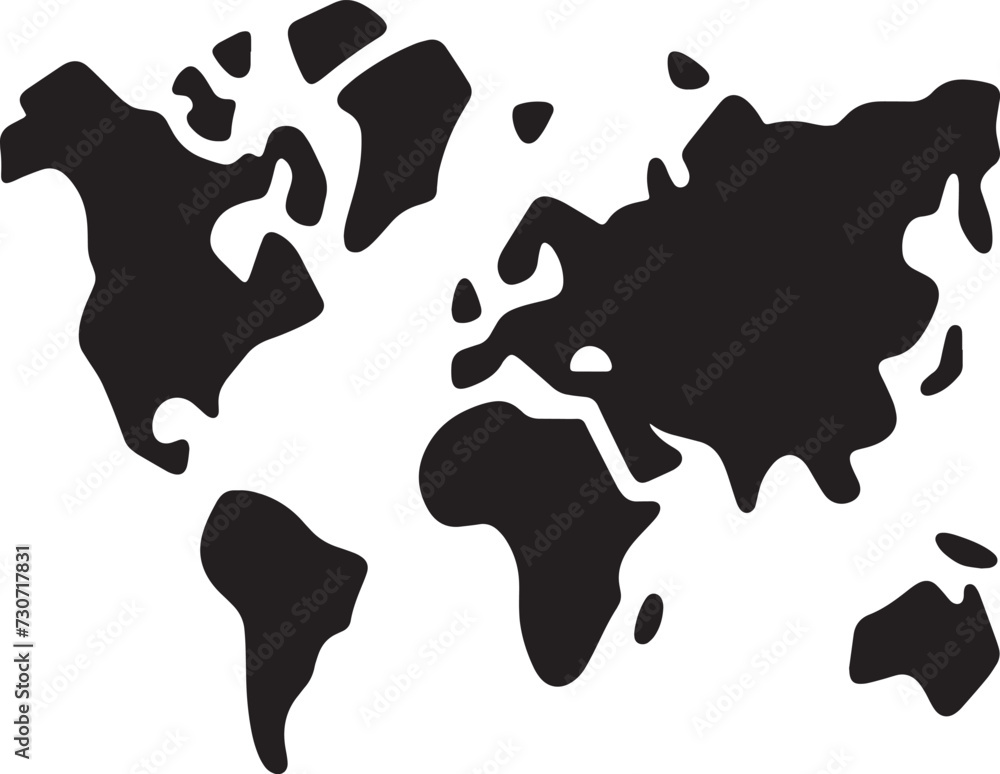 Fototapeta premium Ink Splatter World Map