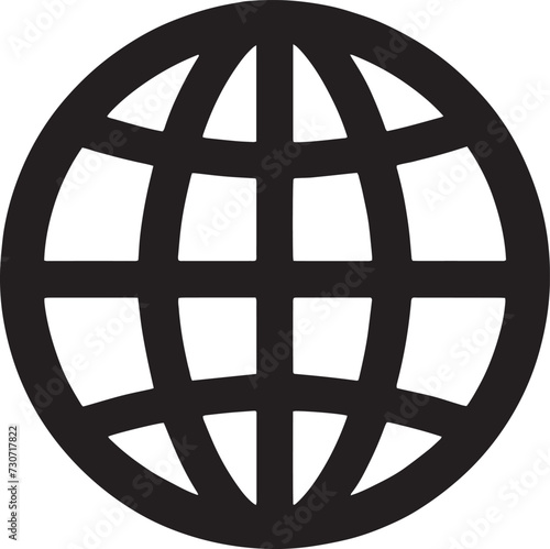 Global Connectivity - Simplified World Grid Icon