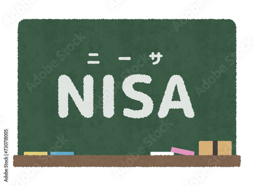 NISA、ニーサ、水彩画風ベクターイラスト
