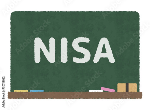NISA、ニーサ、水彩画風ベクターイラスト
