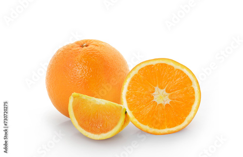 Orange  on white background