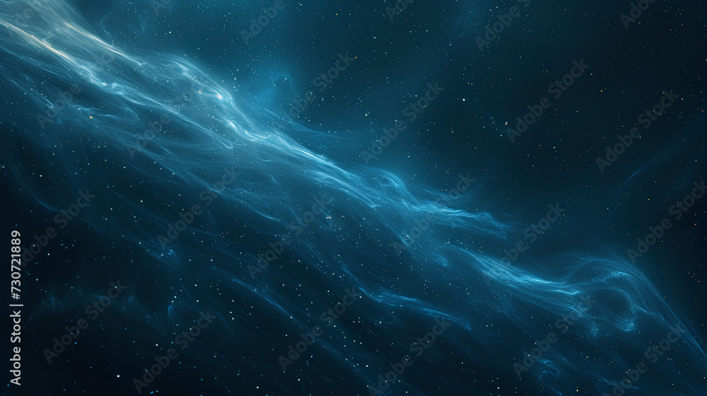 An ethereal cosmic background with deep, Subtle waves of energy gently ripple through the cosmic expanse