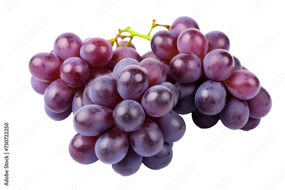 Fototapeta premium Fresh Grape Clusters Isolated - High-Quality PNG Image with Transparent Background