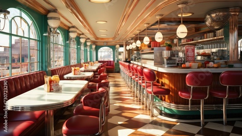 A classic diner from the 1950s with a retro look © Mahenz