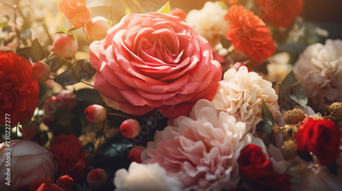 Roses bouquet background