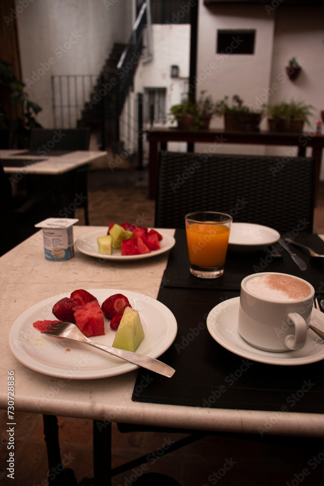 Fototapeta premium table setting for breakfast
