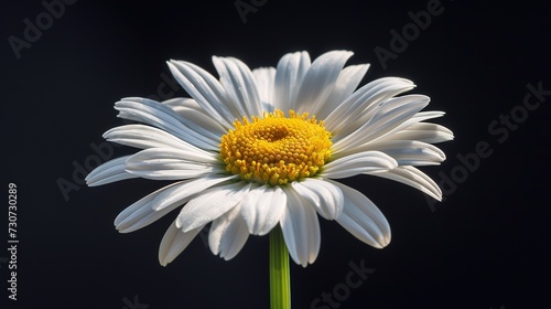 Leucanthemum vulgare  the ox-eye daisy or oxeye daisy  syn. Chrysanthemum leucanthemum   close up  isolated  generative ai