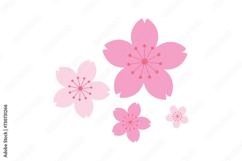 Spring Japan Style Sticker Design