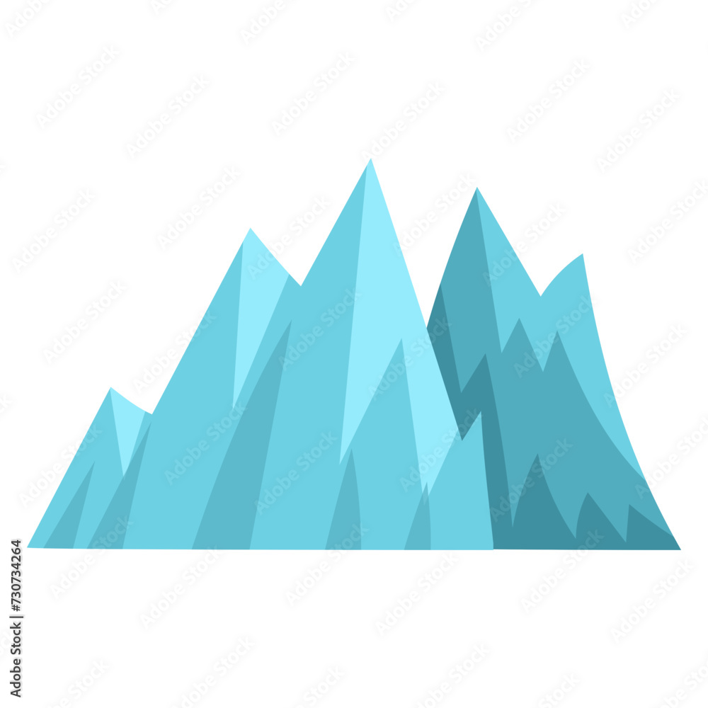 vector mountain object illustration